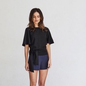 Vetta Capsule Striped Tie Wrap Blouse